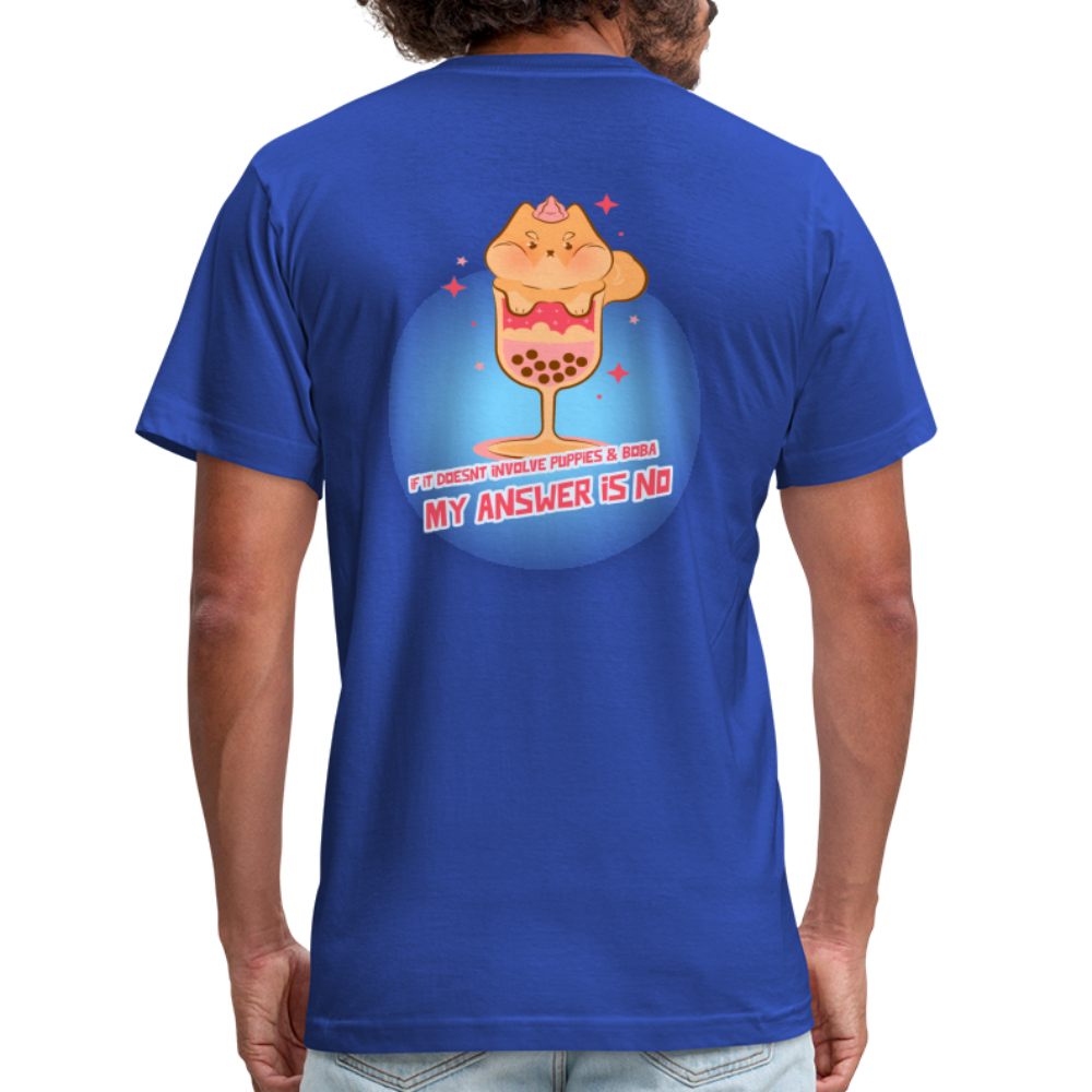 Puppies & Boba Tee - royal blue